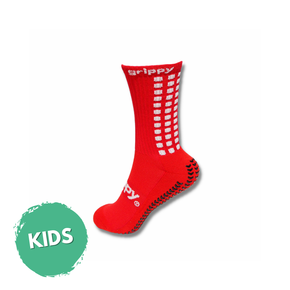 Red Kids Football Grip Socks