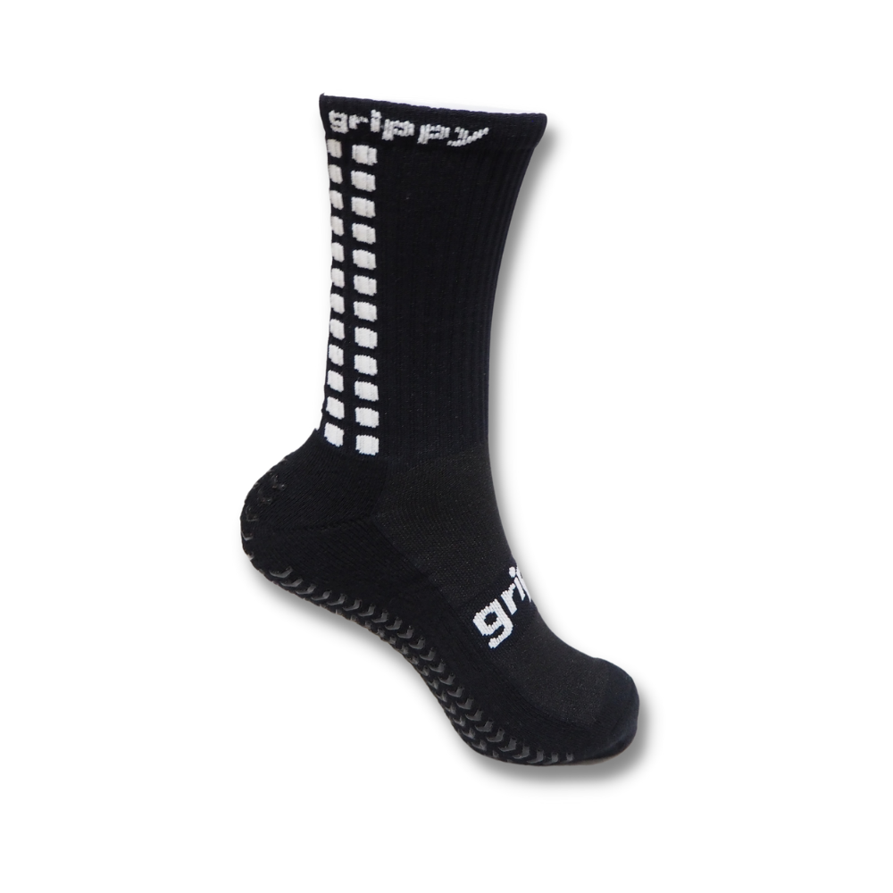 Grippy Kids Black Football Grip Socks