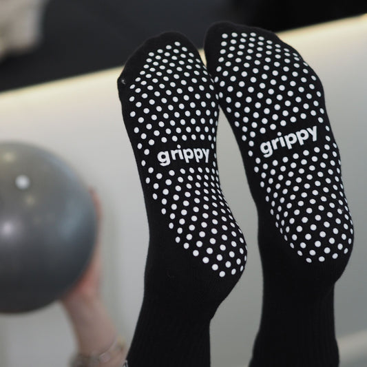 Strong & Sexy Black Pilates Grip Socks