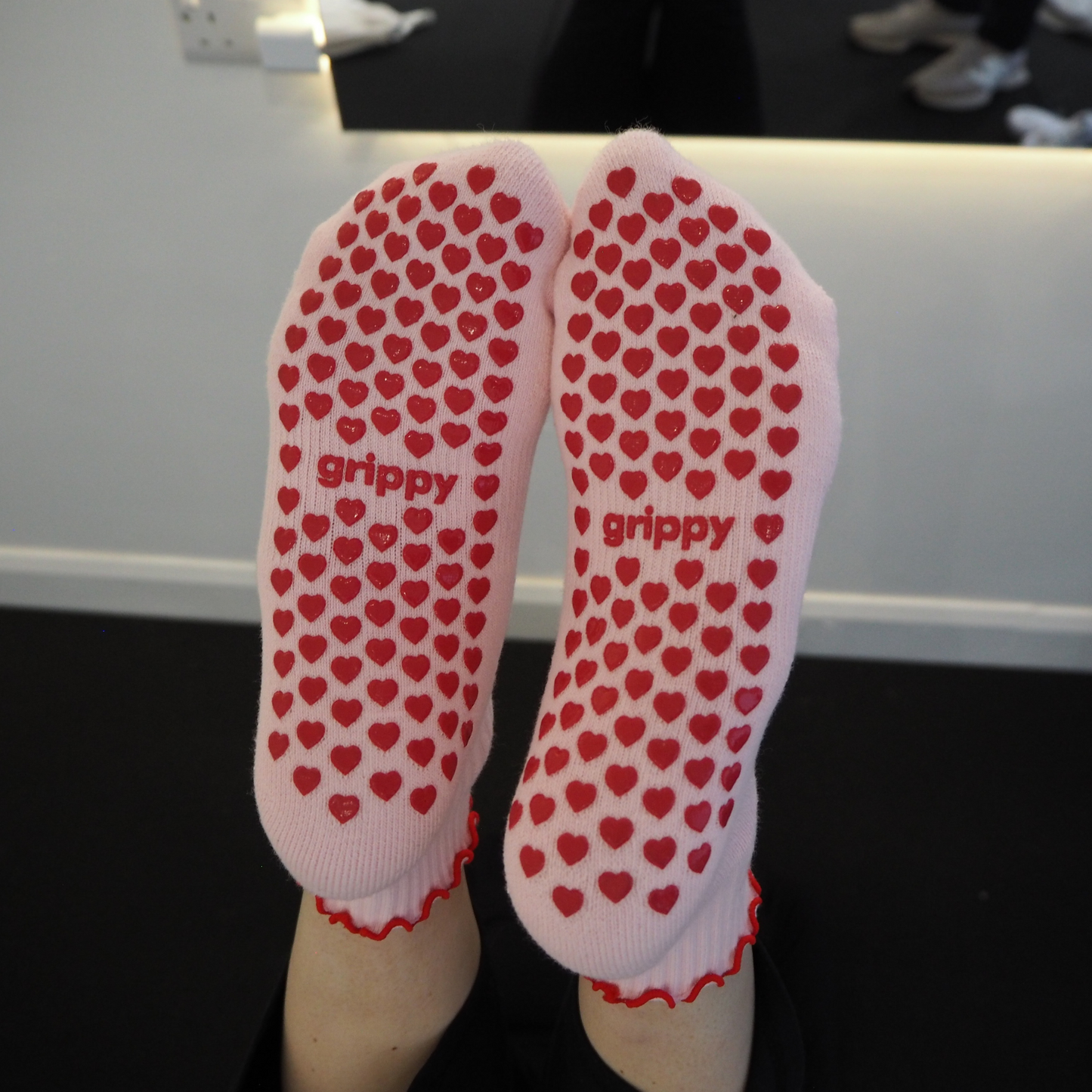 In My Pilates Era - Pink Pilates Grip Socks with Hearts
