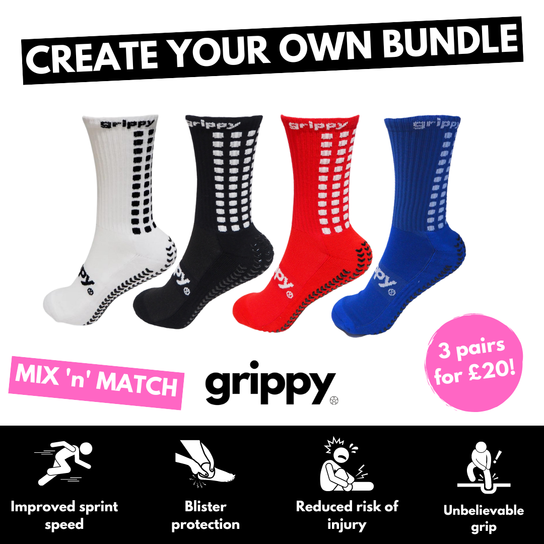 3 Pack White Football Grip Socks and Sock Tape Bundle – Grippy Sports