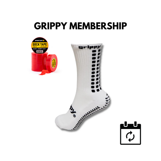 White grip sock and sock tape membership subscription