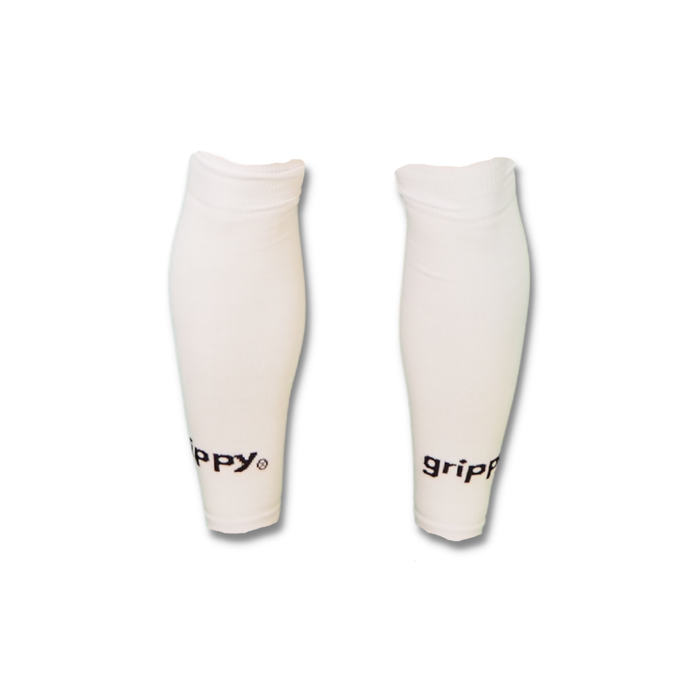Grippy Pre Cut Football Sock Sleeves White