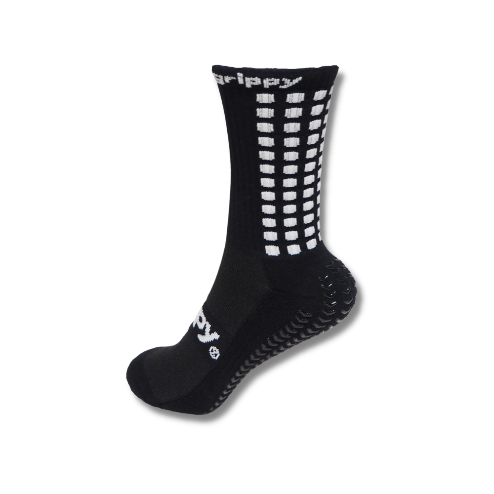 Grippy Sports Black Football Grip Socks Lateral