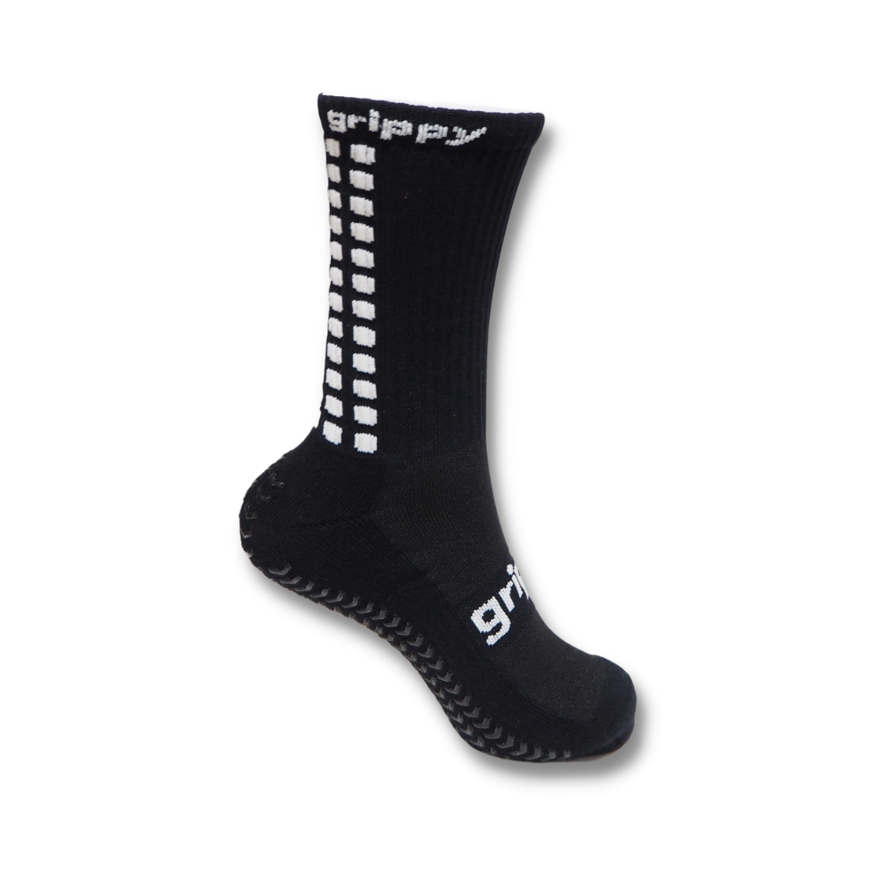 Grippy Sports Black Football Grip Socks Medial