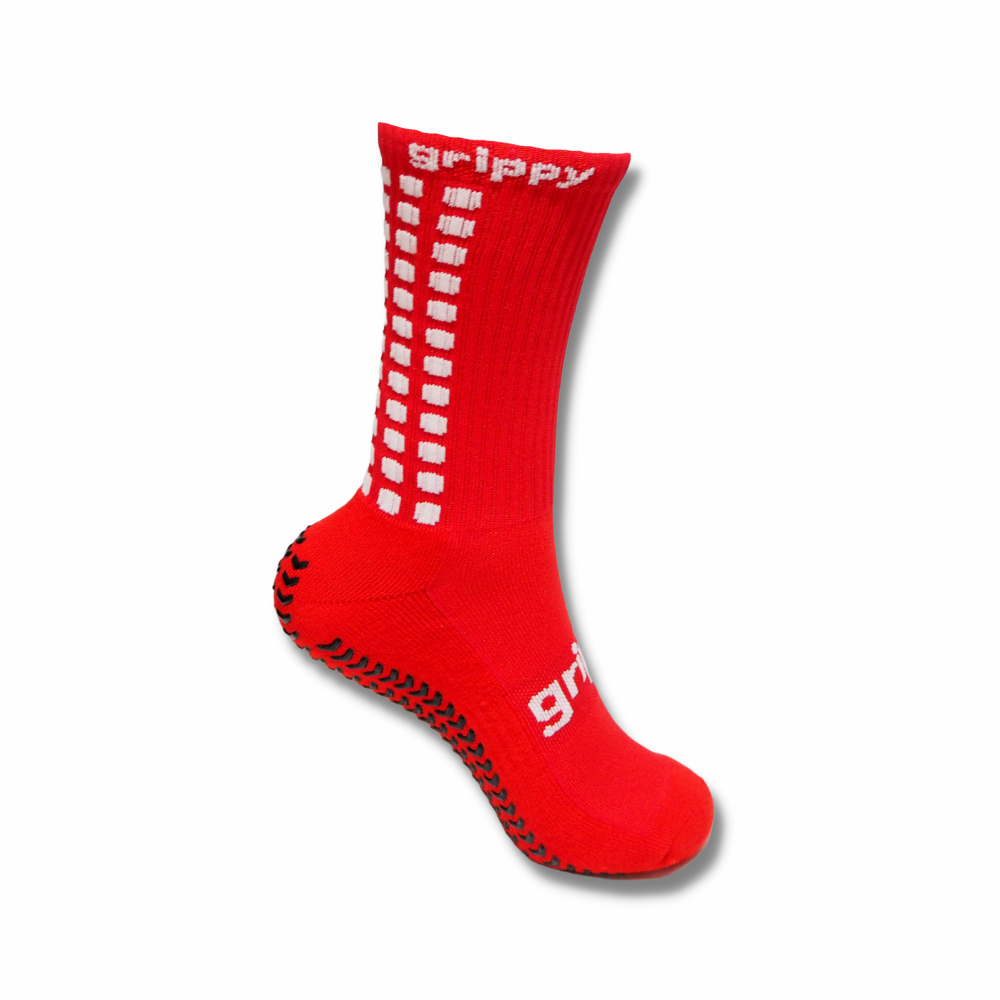 Grippy Sports Red Football Grip Socks Medial