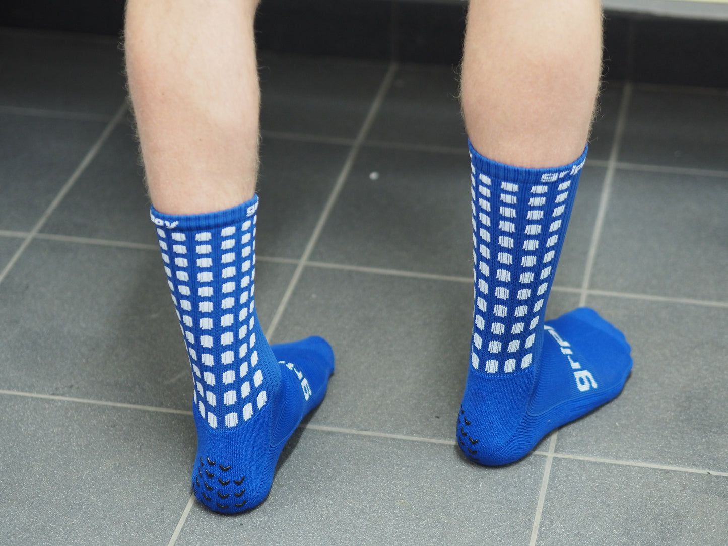 Grippy Kids Blue Football Grip Socks