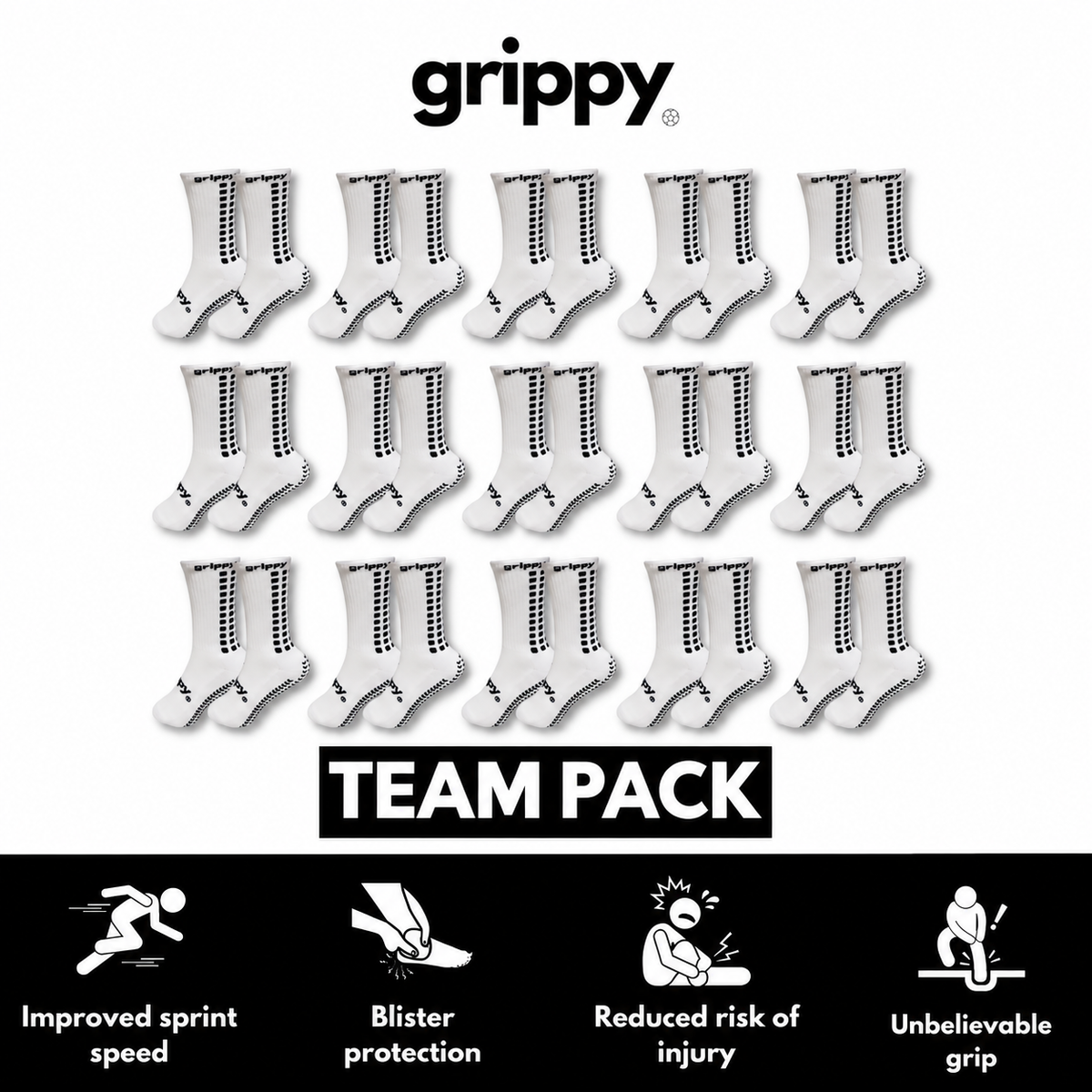 Grippy Football Grip Socks Team Pack Bundle