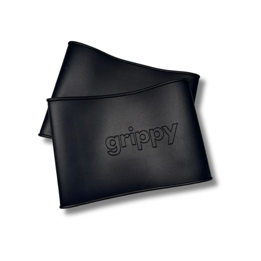 Grippy Silicone Football Shin Pad Holders Black Pair