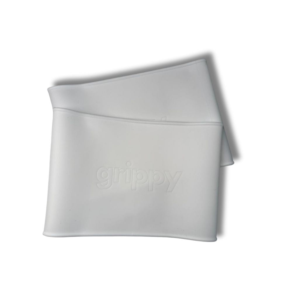 Grippy Silicone Football Shin Pad Holders White Pair
