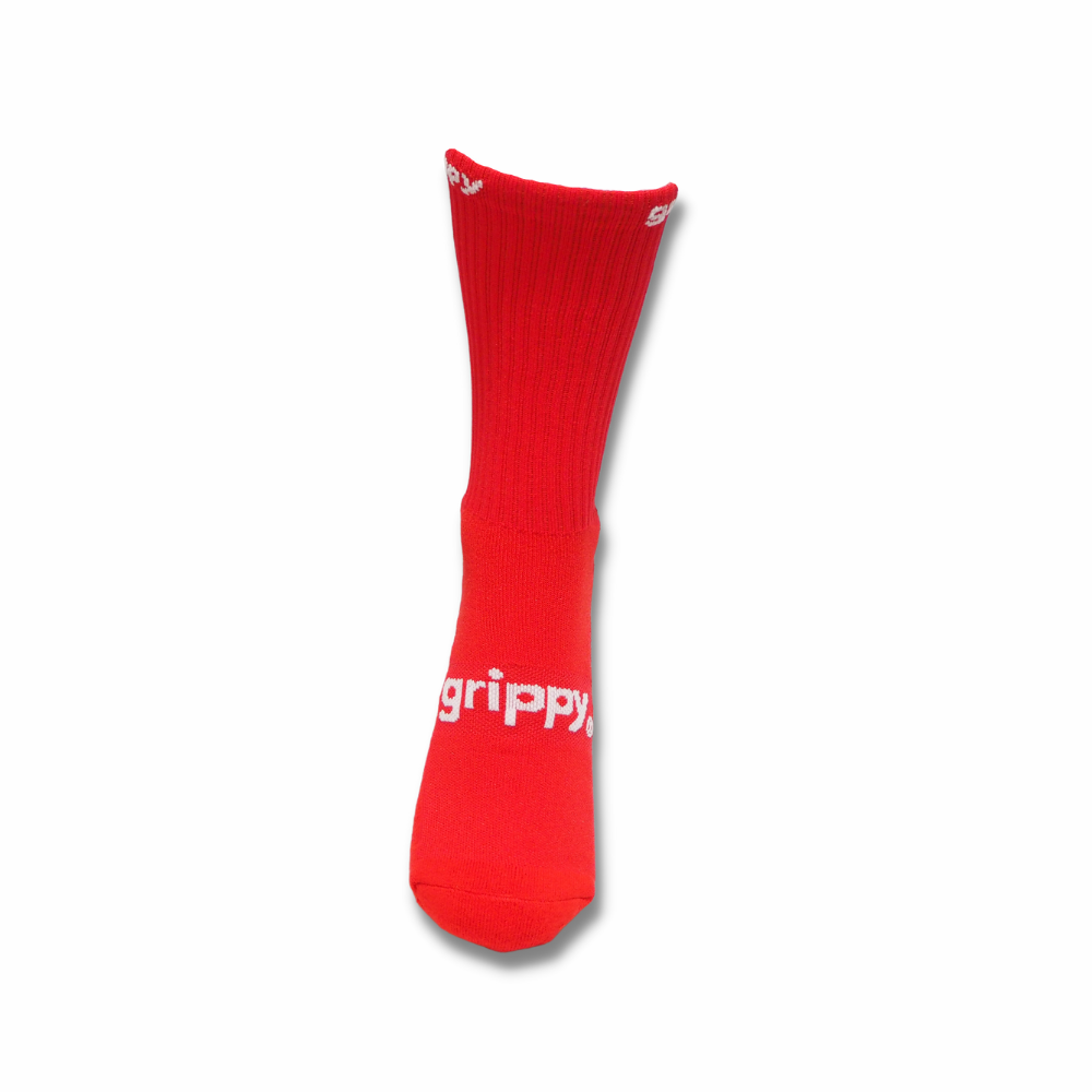 Grippy Kids Red Football Grip Socks