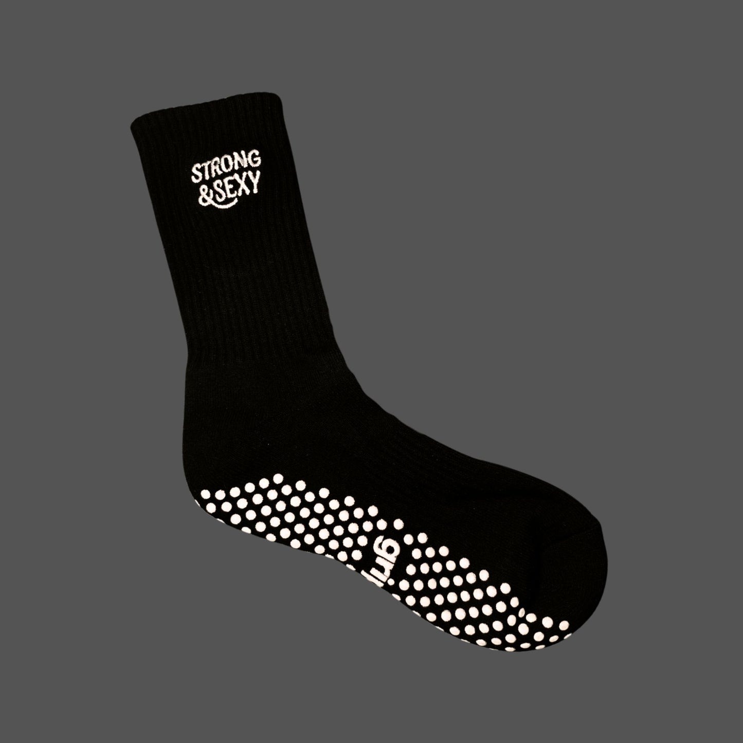 Strong & Sexy Black Pilates Grip Socks
