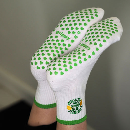 When Life Gives You Lemons Pilates Grip Socks
