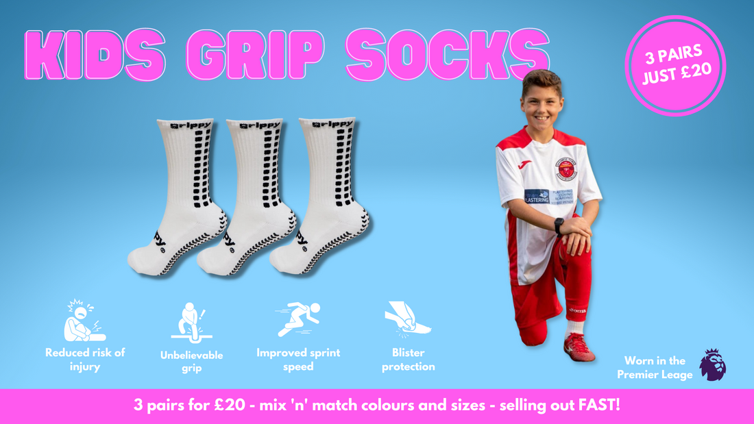 Kid's Football Grip Socks Grippy Sports Non Slip Socks