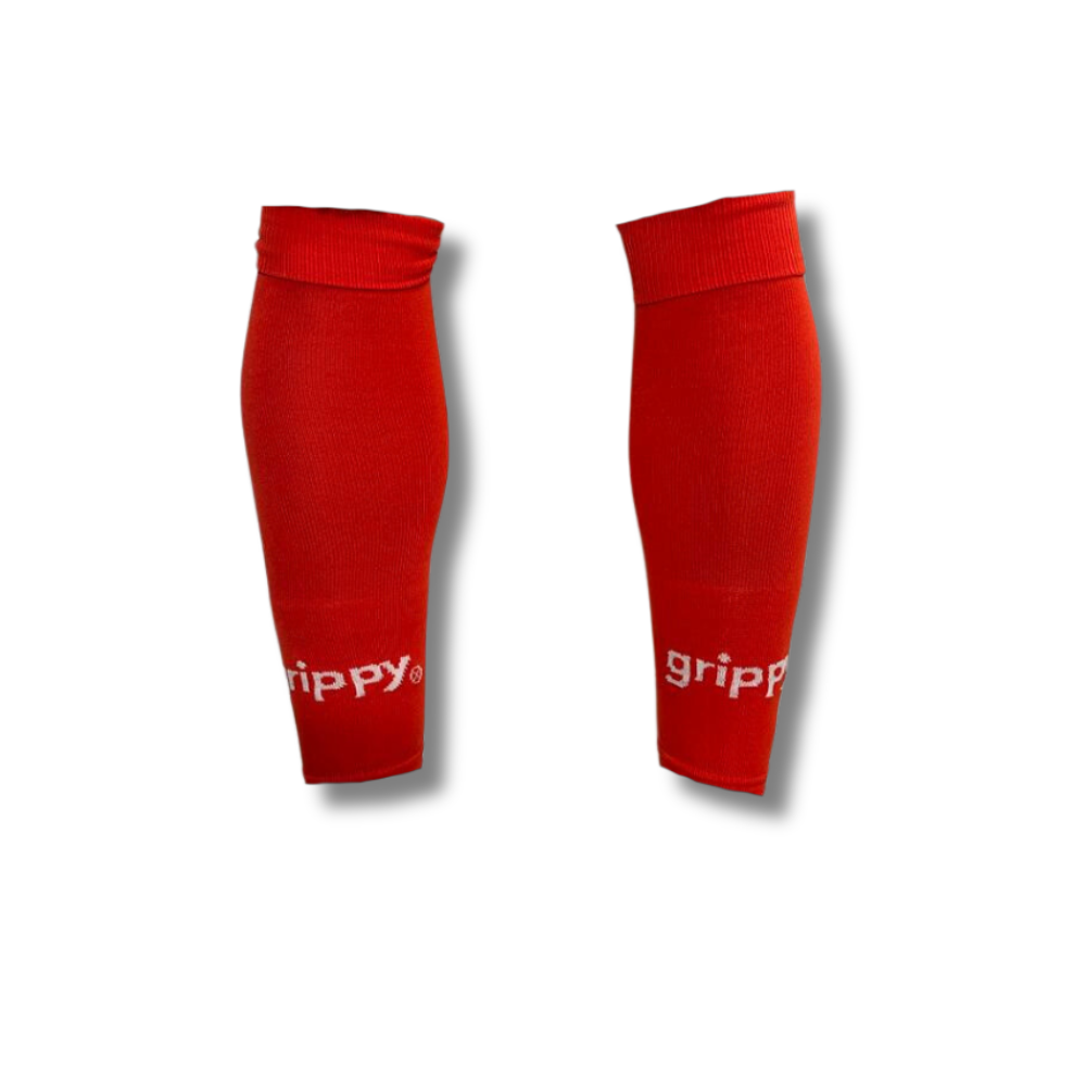 Red Pre Cut Football Sock Sleeves Grippy Sports