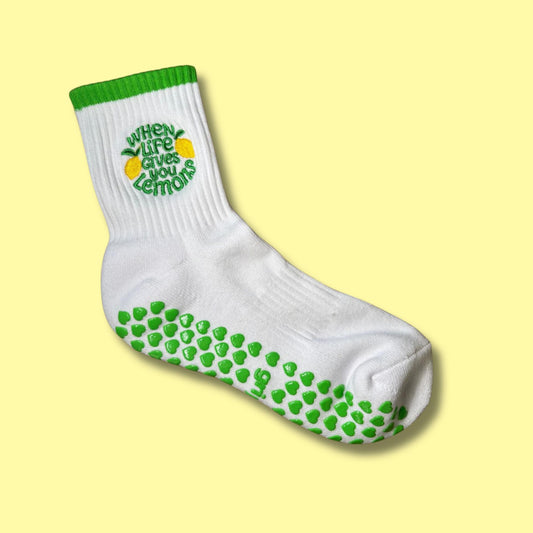 When Life Gives You Lemons Pilates Grip Socks