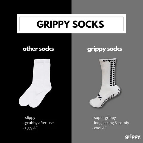 Football grip socks comparison to normal socks