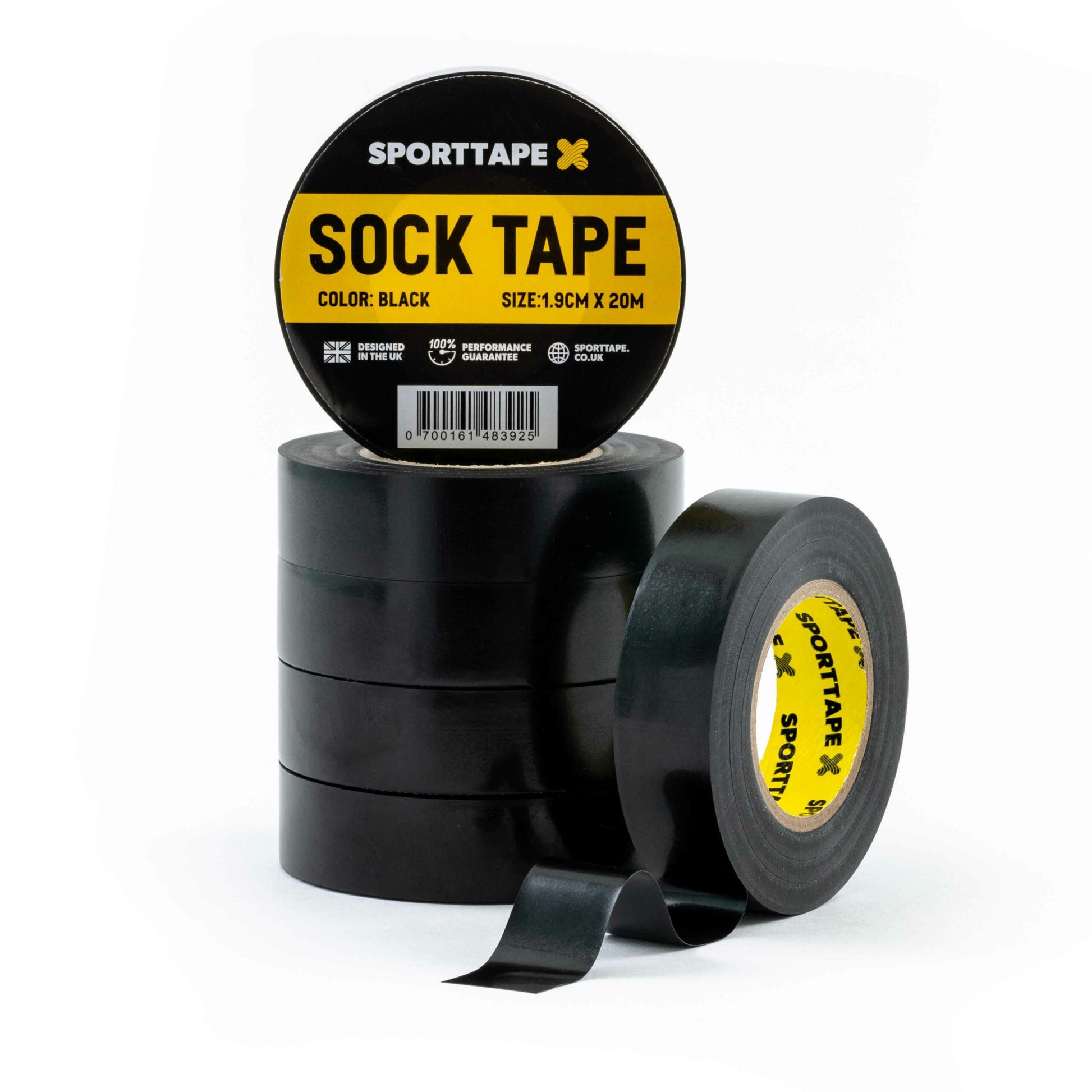 Black Premium Football Sock Tape - Grippy Sports