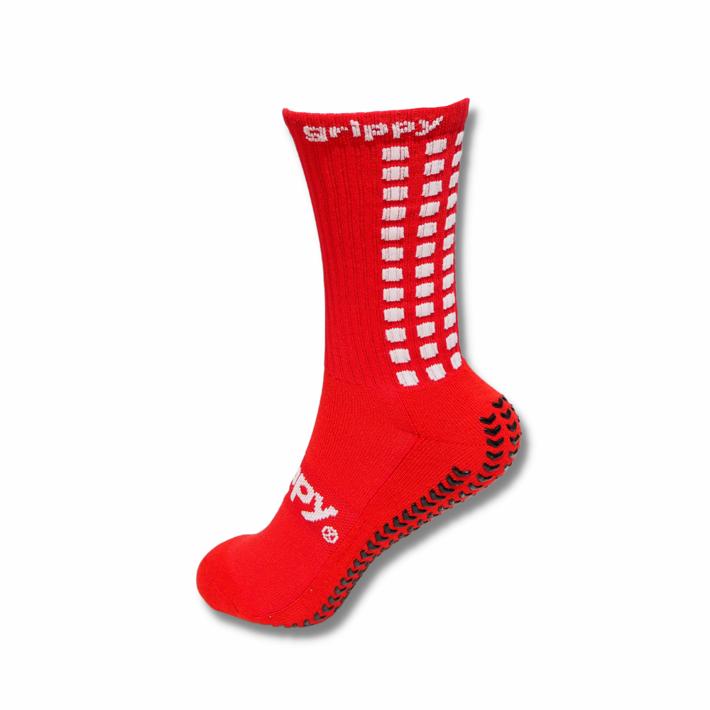 Grippy Sports Red Football Grip Socks Lateral