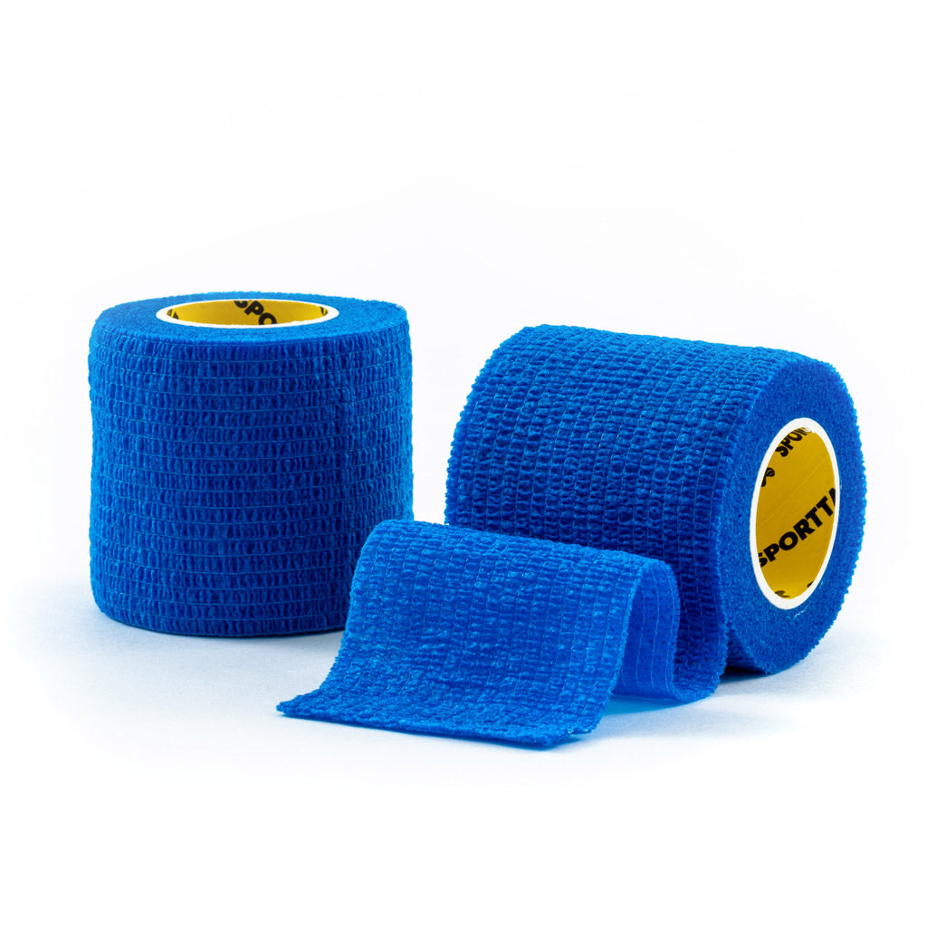 Blue Self Adhesive Sock Wrap - Grippy Sports